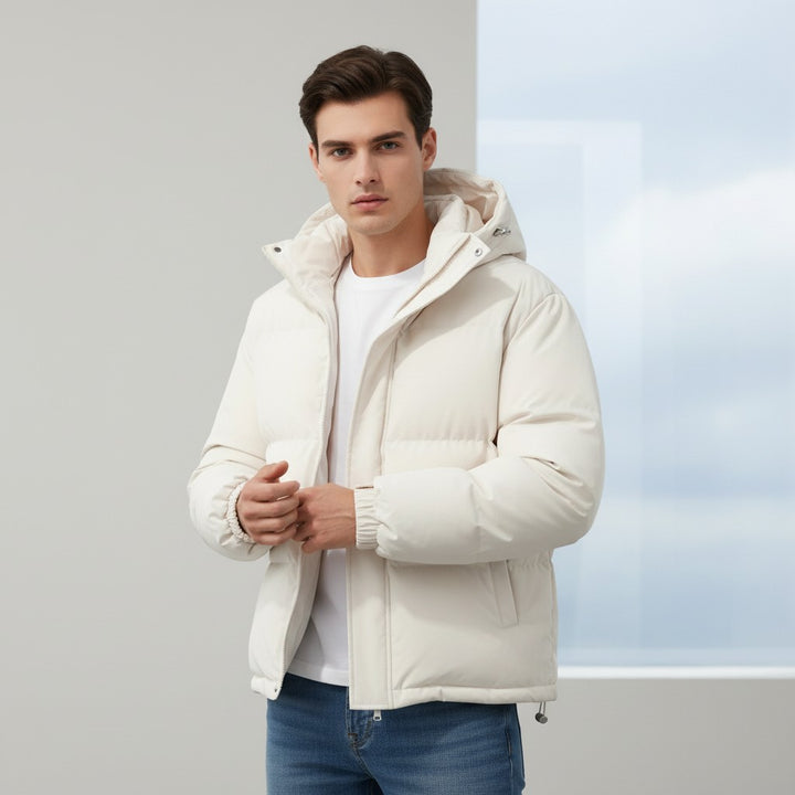 B Unique Fashions Men’s Winter Down Jacket with Hood-B Unique Fashions