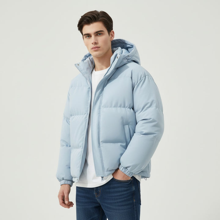 B Unique Fashions Men’s Winter Down Jacket with Hood-B Unique Fashions