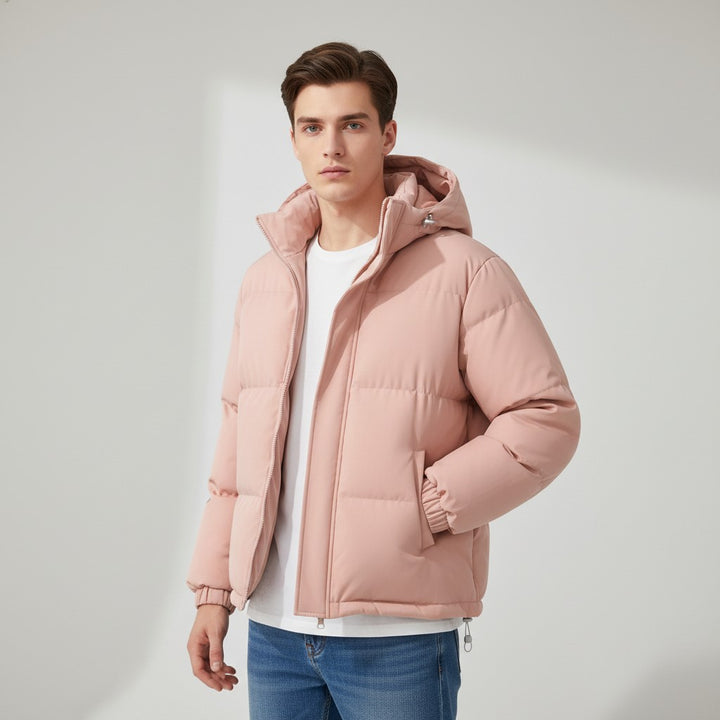 B Unique Fashions Men’s Winter Down Jacket with Hood-B Unique Fashions