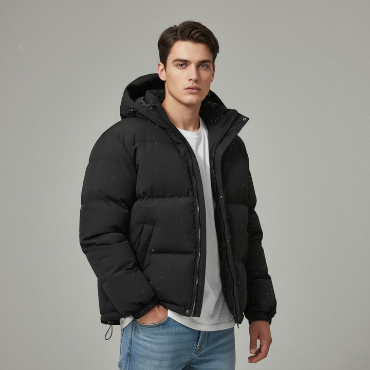 B Unique Fashions Men’s Winter Down Jacket with Hood-B Unique Fashions