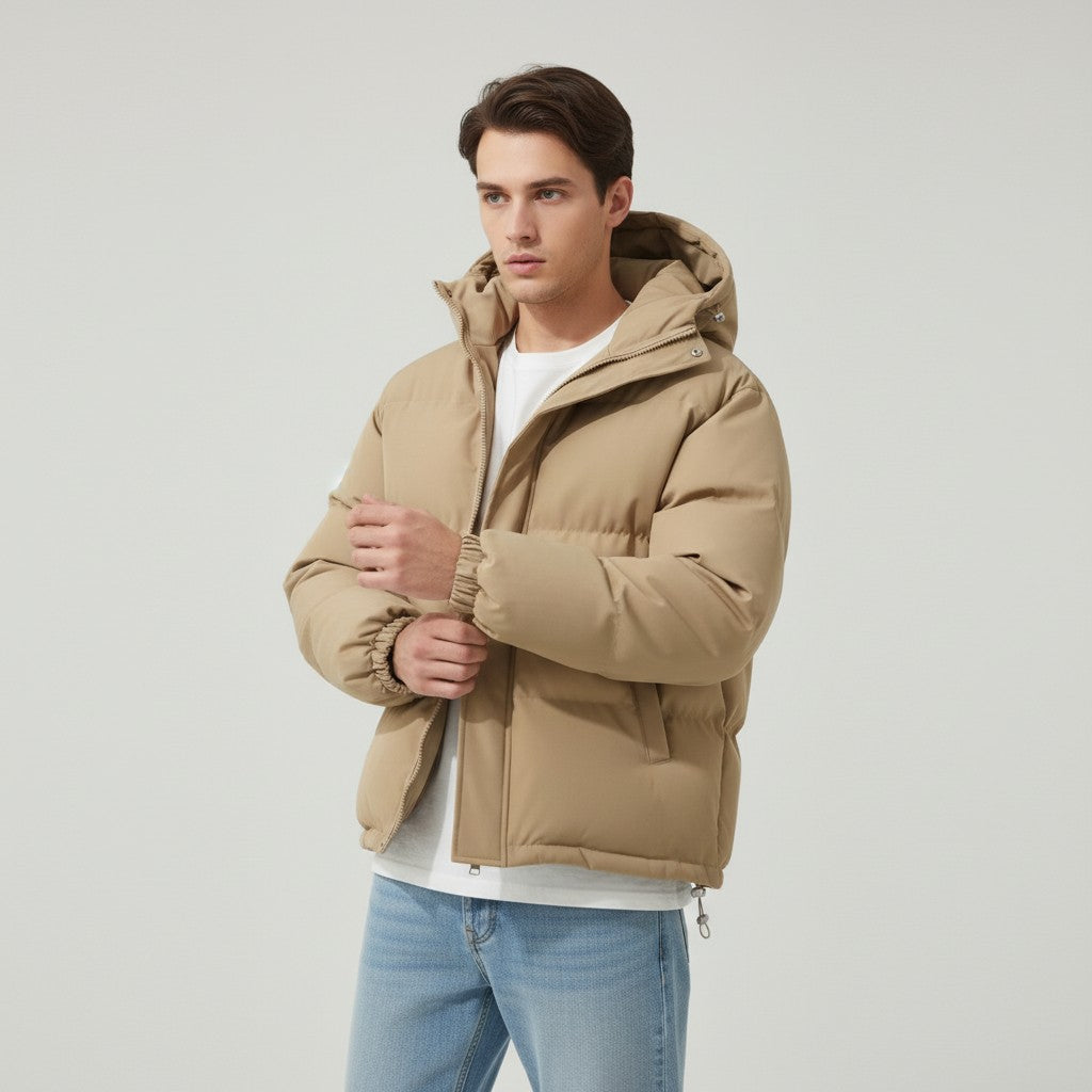 B Unique Fashions Men’s Winter Down Jacket with Hood-B Unique Fashions