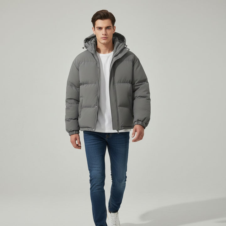 B Unique Fashions Men’s Winter Down Jacket with Hood-B Unique Fashions