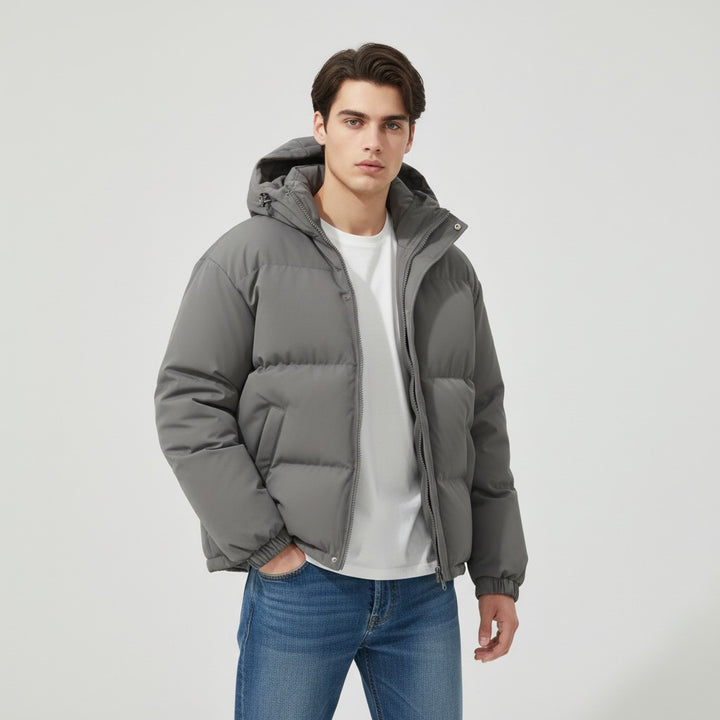 B Unique Fashions Men’s Winter Down Jacket with Hood-B Unique Fashions