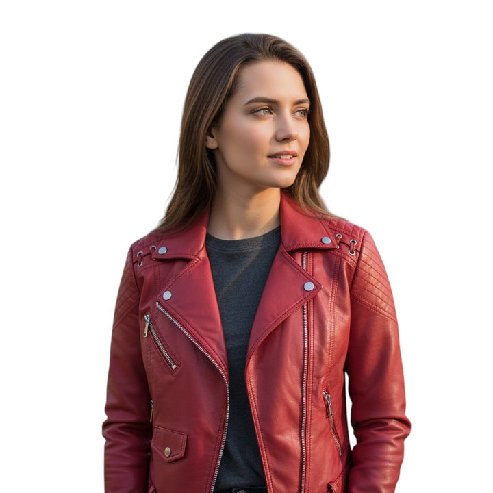 B Unique Fashions - Stylish Leather Jacket for Women-STYLAAR-B Unique Fashions