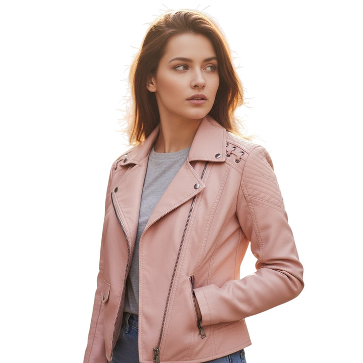 B Unique Fashions - Stylish Leather Jacket for Women-STYLAAR-B Unique Fashions