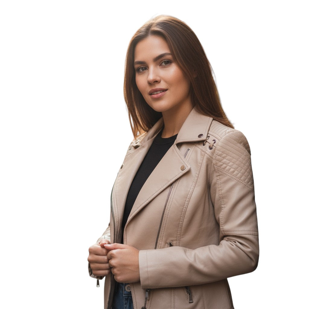 B Unique Fashions - Stylish Leather Jacket for Women-STYLAAR-B Unique Fashions