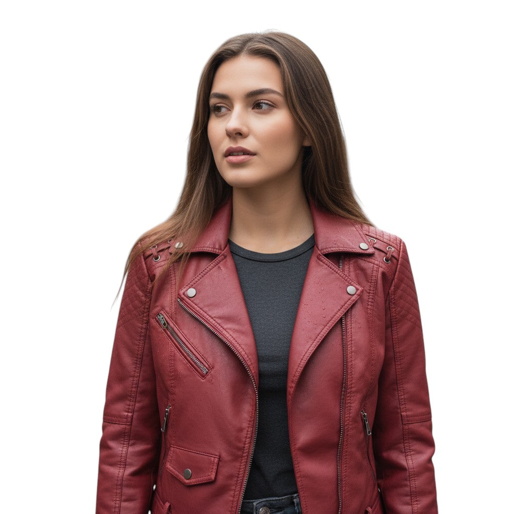 B Unique Fashions - Stylish Leather Jacket for Women-STYLAAR-B Unique Fashions