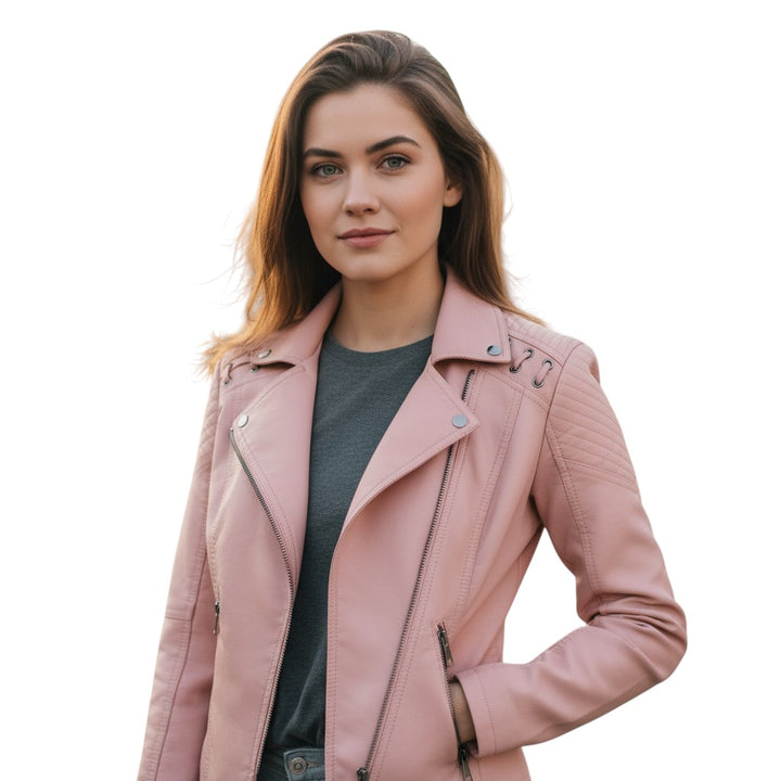B Unique Fashions - Stylish Leather Jacket for Women-STYLAAR-B Unique Fashions