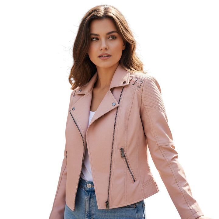 B Unique Fashions - Stylish Leather Jacket for Women-STYLAAR-B Unique Fashions
