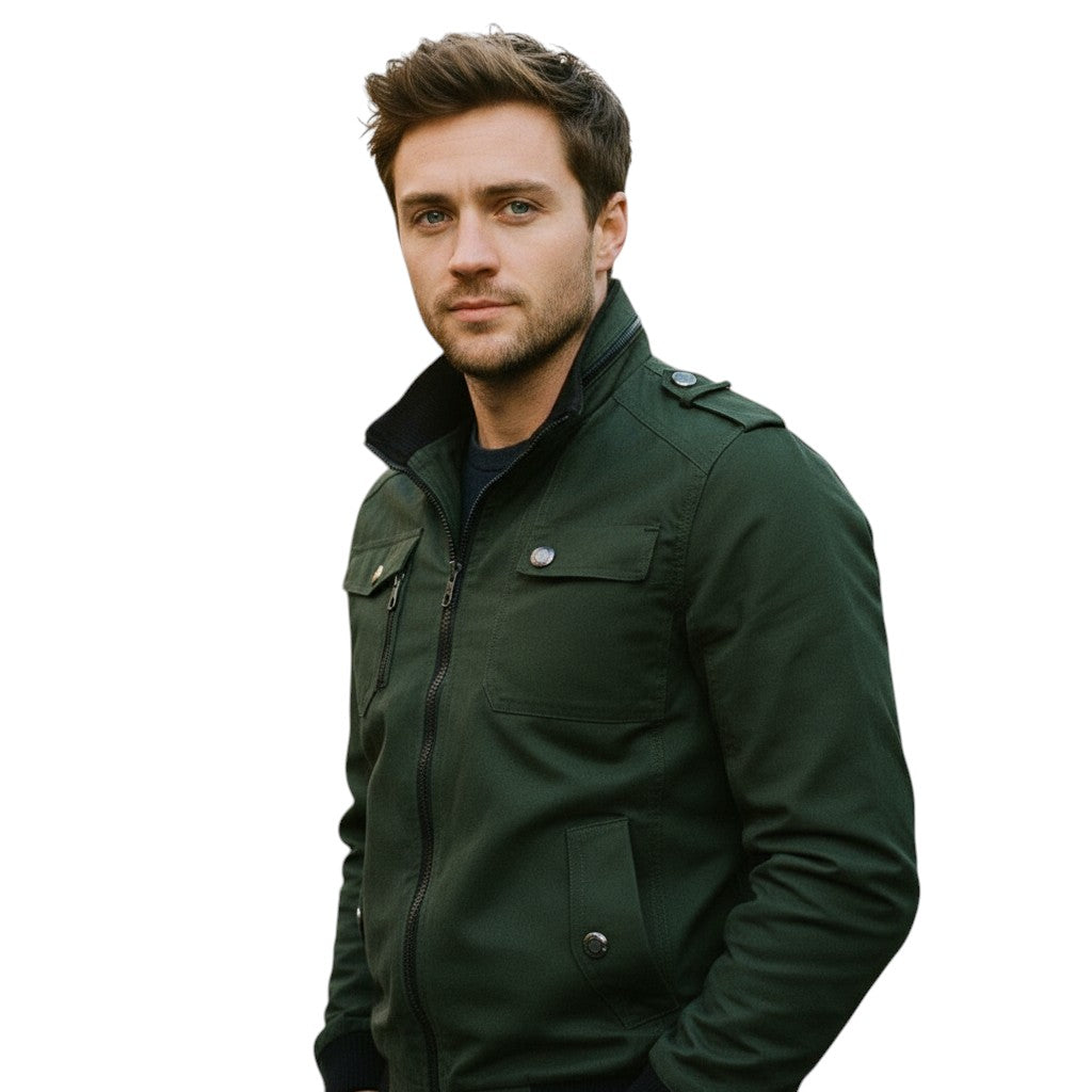 B Unique Fashions - Stylish Men’s Autumn Bomber Jacket-STYLAAR-B Unique Fashions