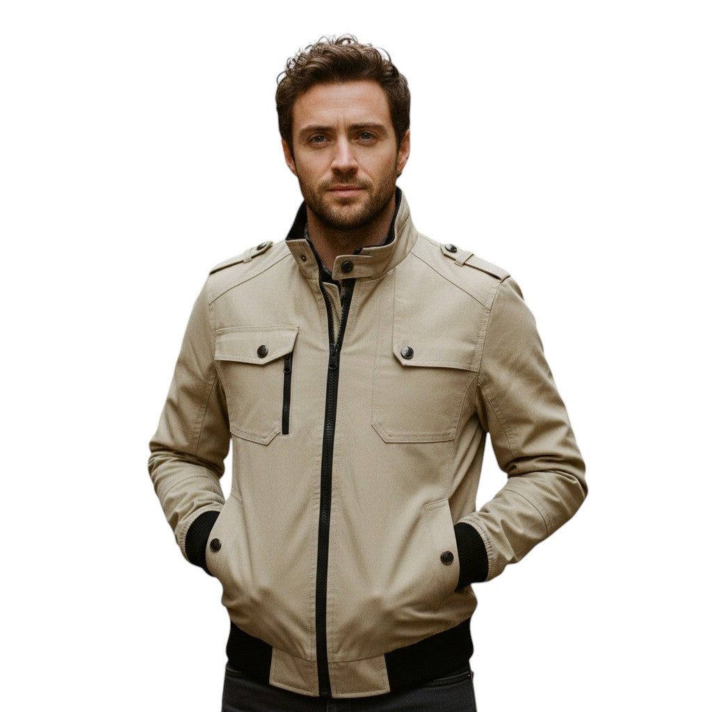 B Unique Fashions - Stylish Men’s Autumn Bomber Jacket-STYLAAR-B Unique Fashions