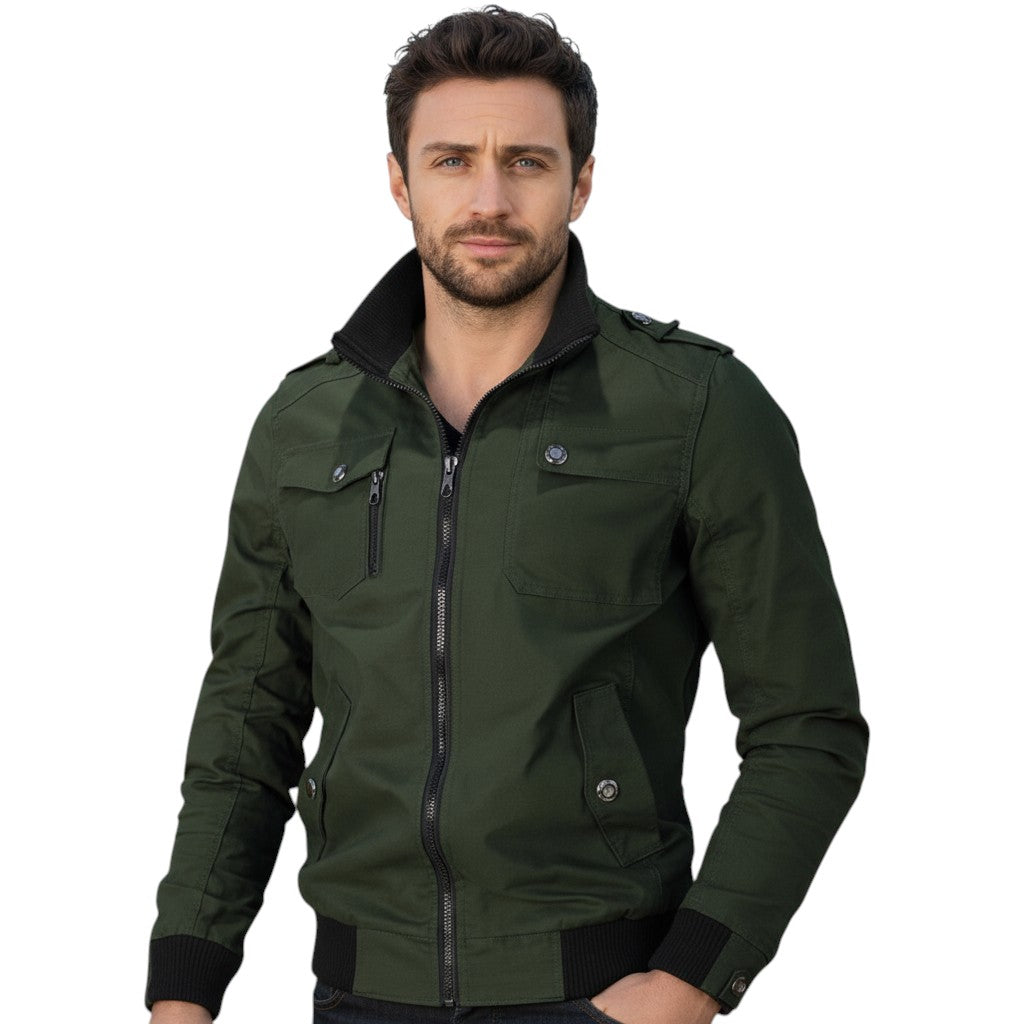B Unique Fashions - Stylish Men’s Autumn Bomber Jacket-STYLAAR-B Unique Fashions