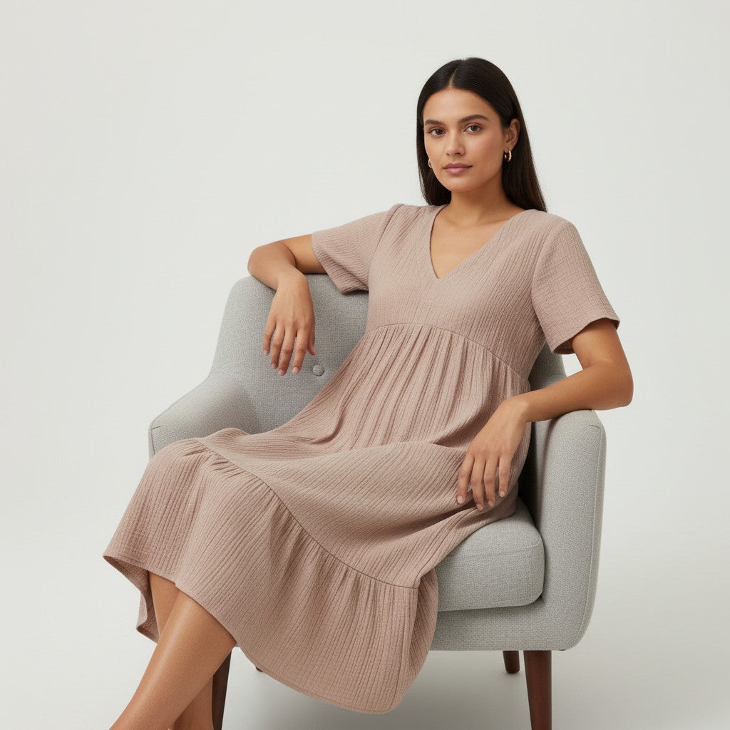 B Unique Fashions Women’s Autumn Casual Dress-B Unique Fashions