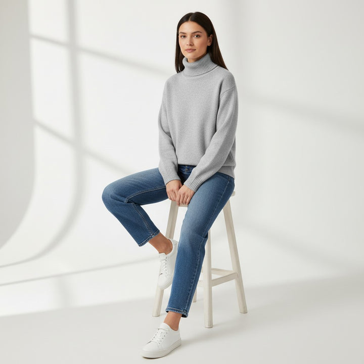 B Unique Fashions Women’s Cashmere Turtleneck Sweater-B Unique Fashions