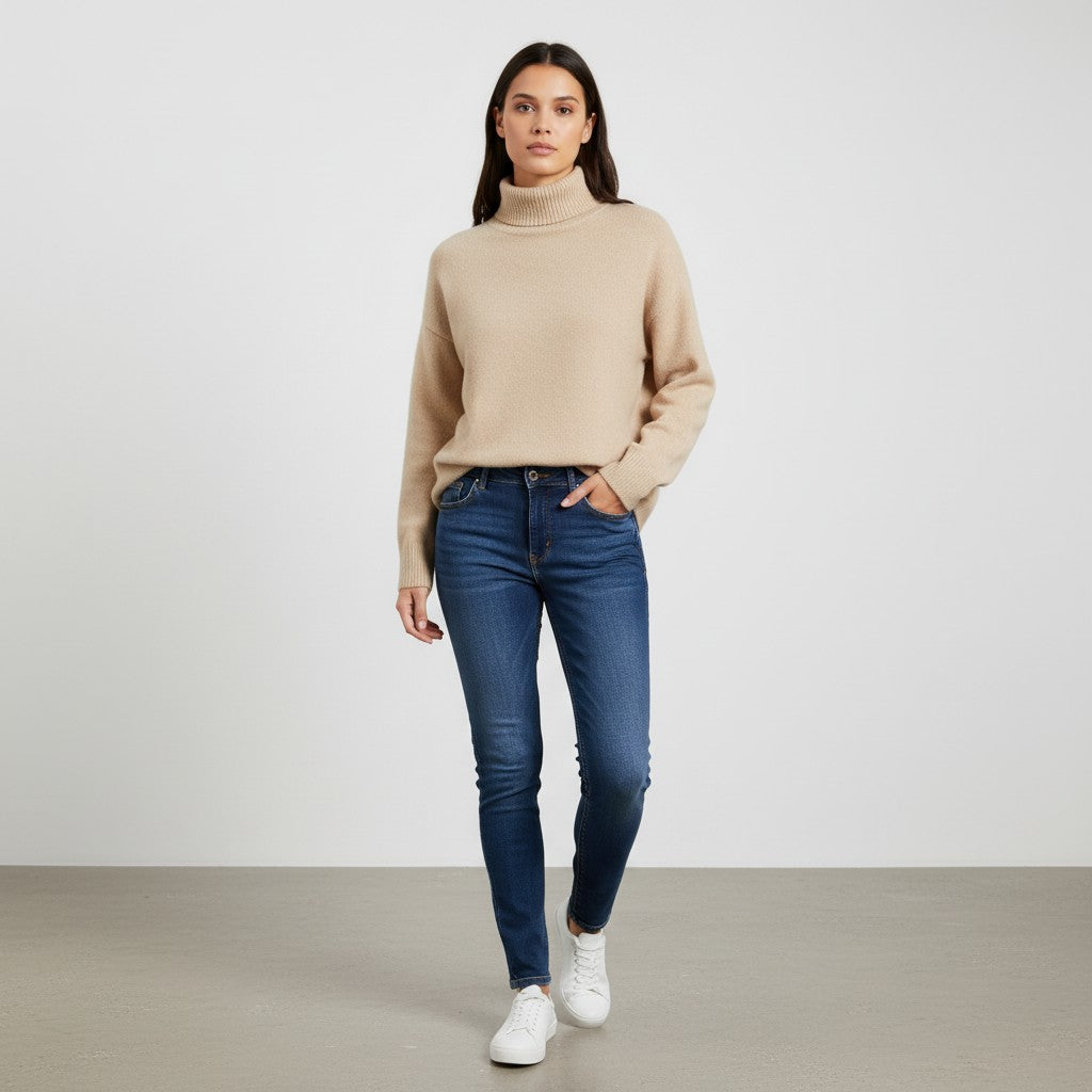 B Unique Fashions Women’s Cashmere Turtleneck Sweater-B Unique Fashions