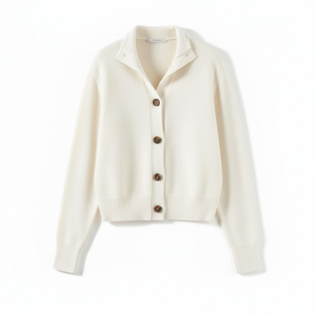 B Unique Fashions Women’s Cashmere Wool Vest with Collar and Buttons-B Unique Fashions