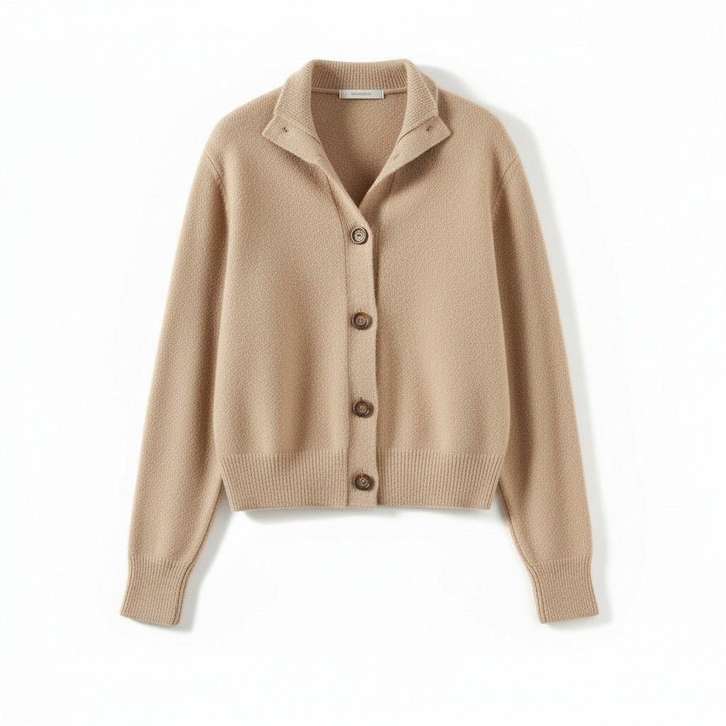 B Unique Fashions Women’s Cashmere Wool Vest with Collar and Buttons-B Unique Fashions