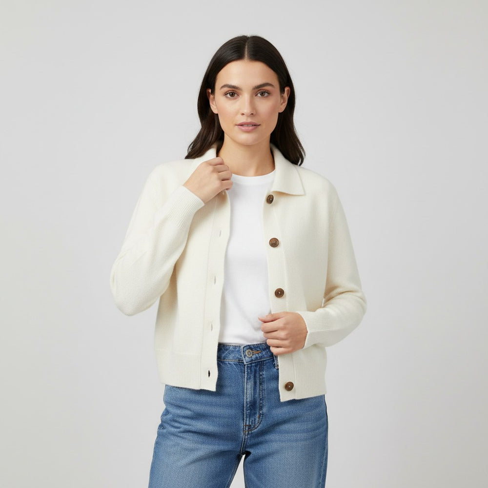 B Unique Fashions Women’s Cashmere Wool Vest with Collar and Buttons-B Unique Fashions