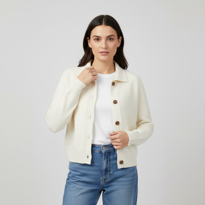 B Unique Fashions Women’s Cashmere Wool Vest with Collar and Buttons-B Unique Fashions