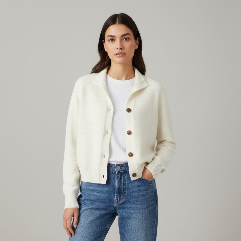 B Unique Fashions Women’s Cashmere Wool Vest with Collar and Buttons-B Unique Fashions