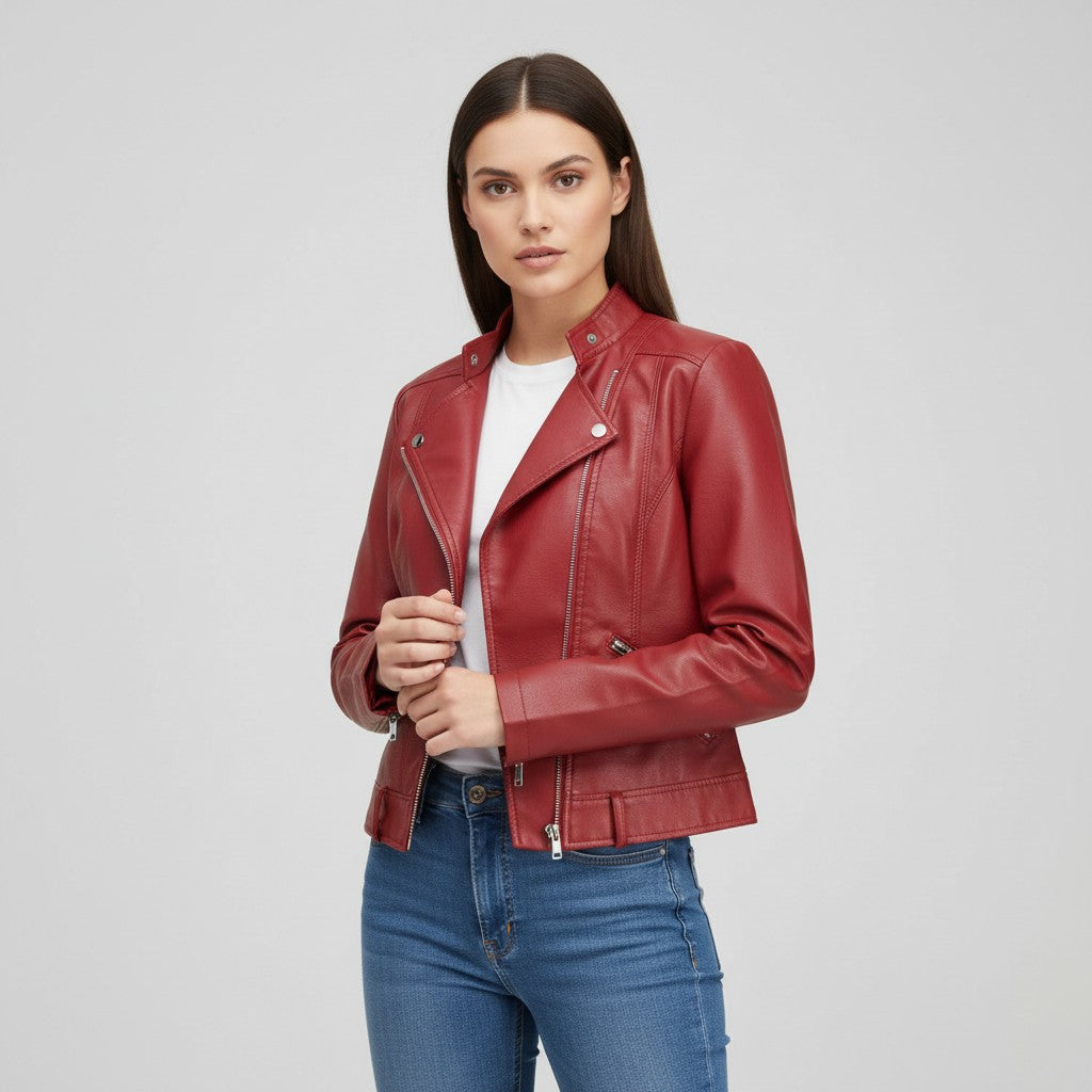 B Unique Fashions Women’s Genuine Leather Jacket-B Unique Fashions