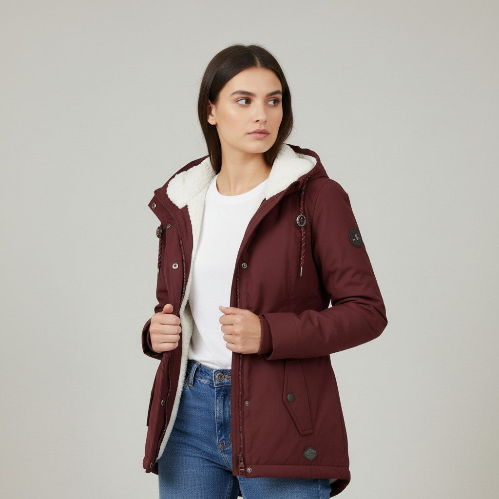 B Unique Fashions Women’s Long Waterproof Winter Coat with Hood-B Unique Fashions