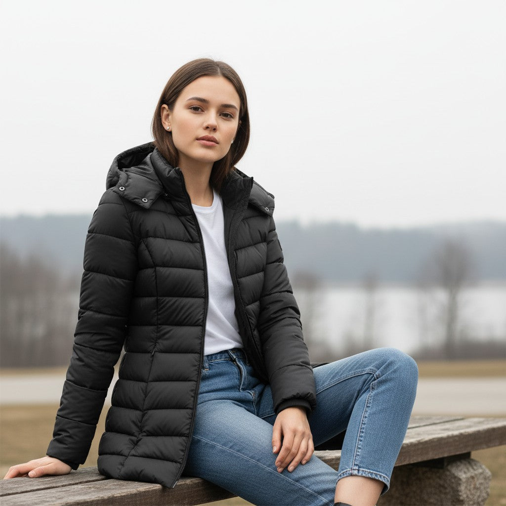 B Unique Fashions Women’s Warm Puffer Down Jacket-B Unique Fashions
