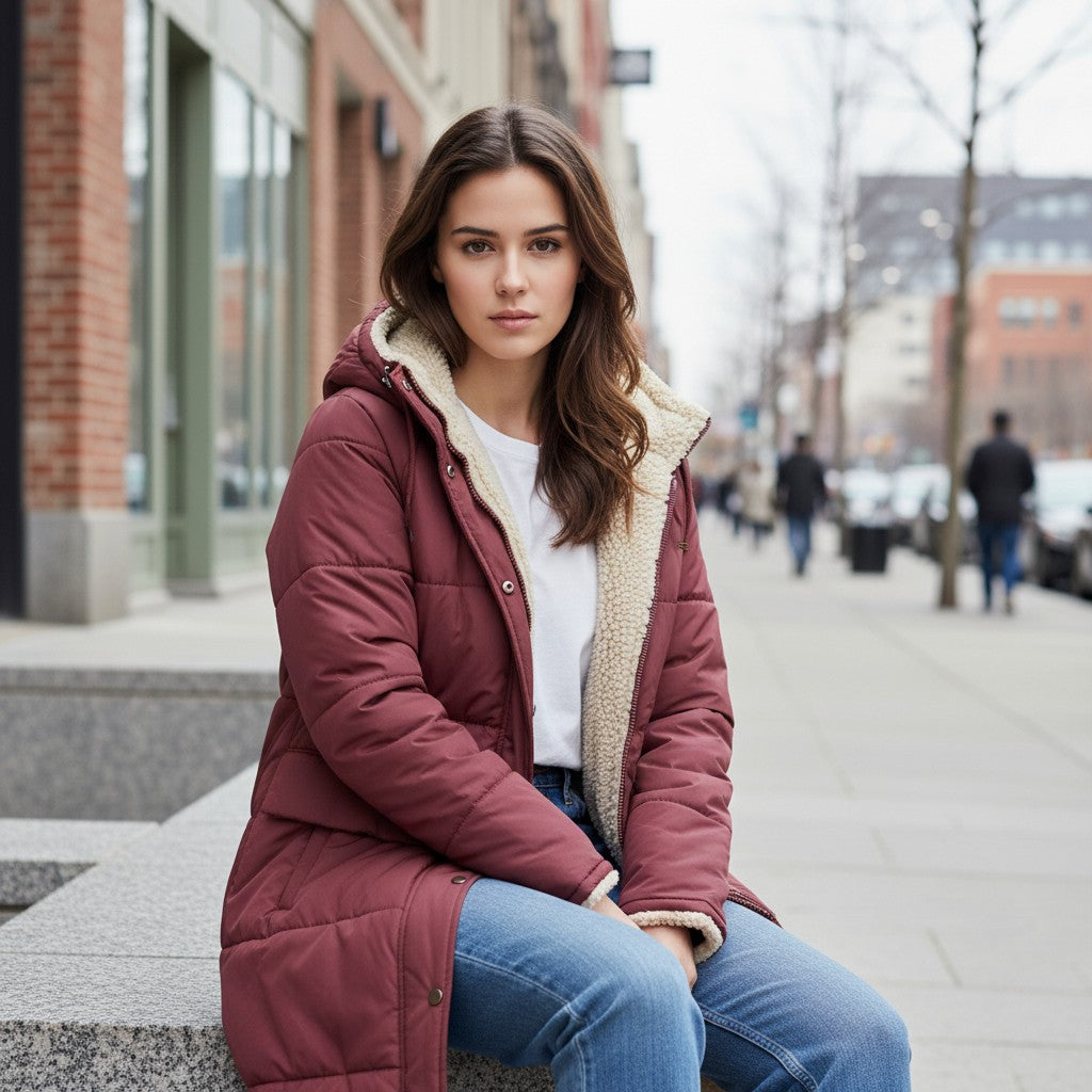 B Unique Fashions Women's Winter Puffer Coat