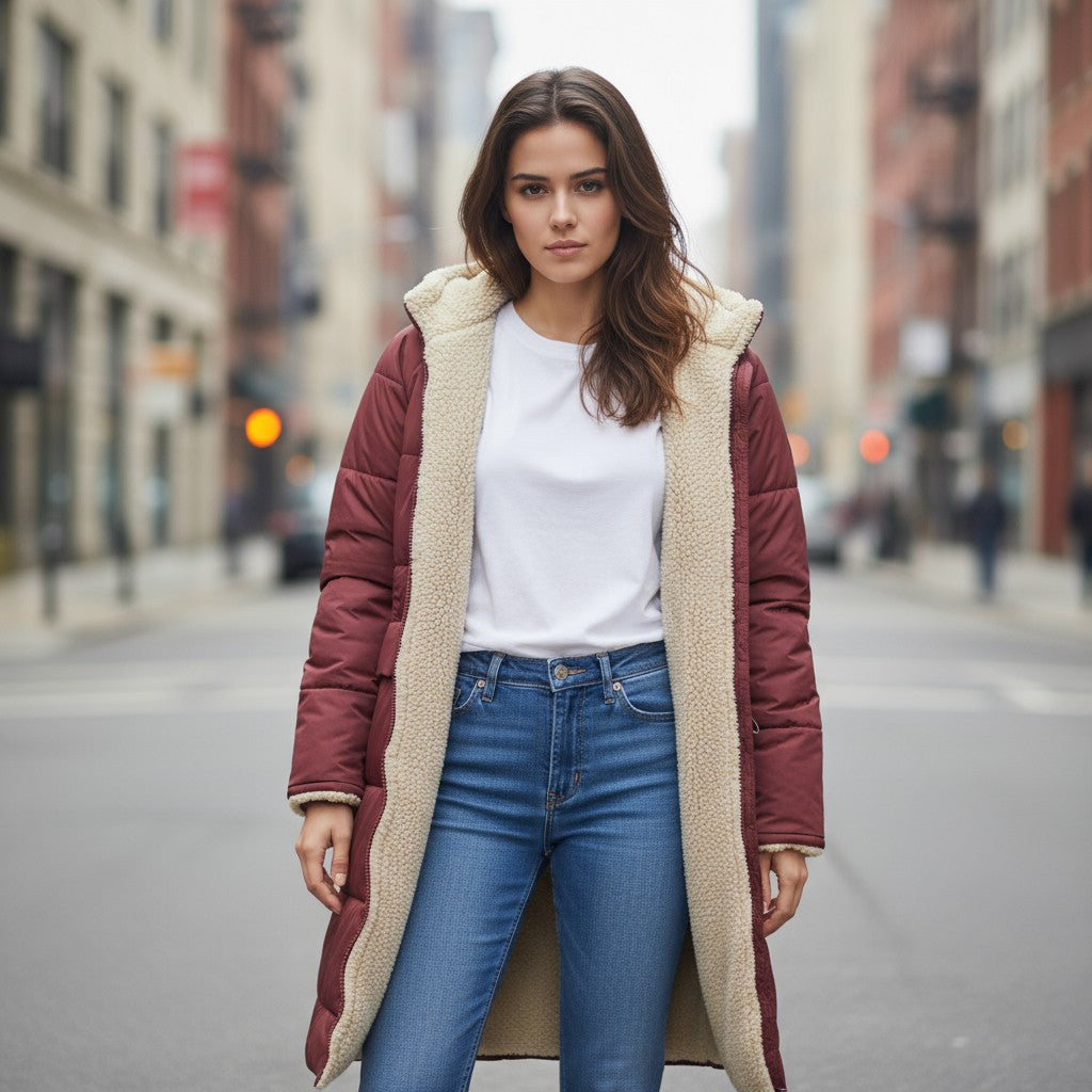 B Unique Fashions Women's Winter Puffer Coat