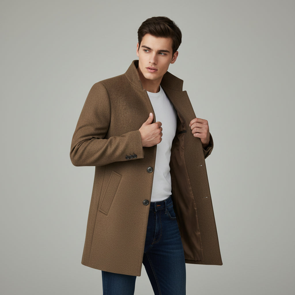 B Unique Fashions - Long Tailored Men’s Coat