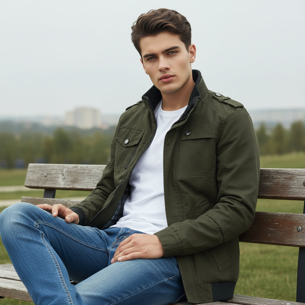 B Unique Fashions - Men’s Stand Collar Autumn Jacket