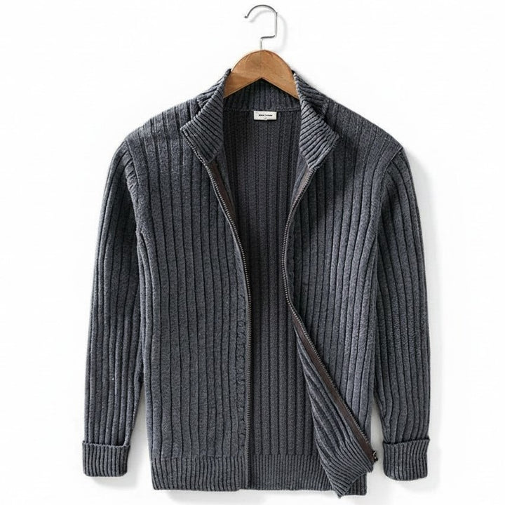 B Unique Fashions - Stylish Zippered Fall Cardigan for Men