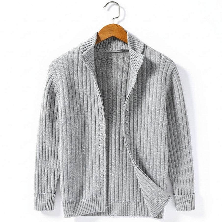 B Unique Fashions - Stylish Zippered Fall Cardigan for Men