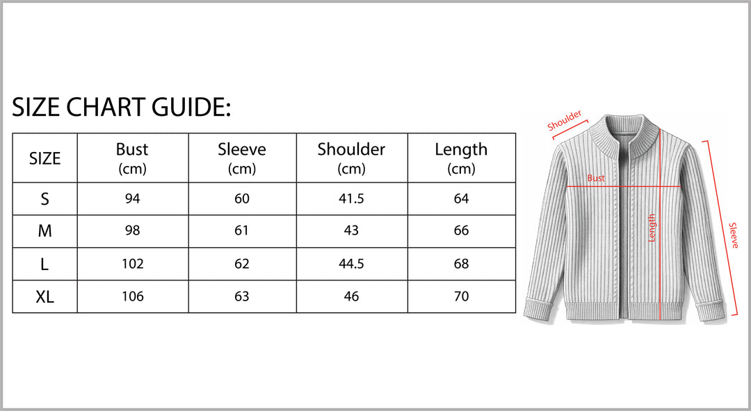 B Unique Fashions - Stylish Zippered Fall Cardigan for Men