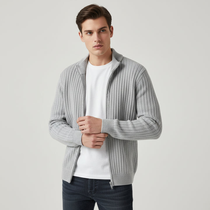 B Unique Fashions - Stylish Zippered Fall Cardigan for Men
