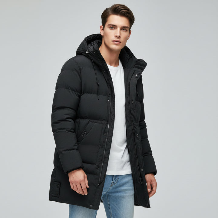 B Unique Fashions Men’s Long Puffer Winter Jacket