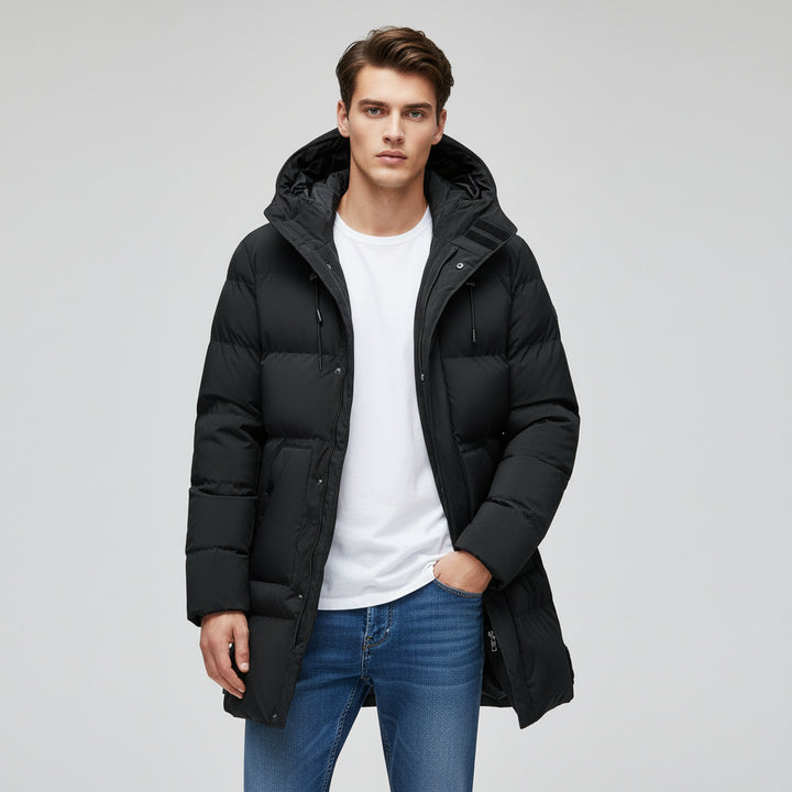 B Unique Fashions Men’s Long Puffer Winter Jacket
