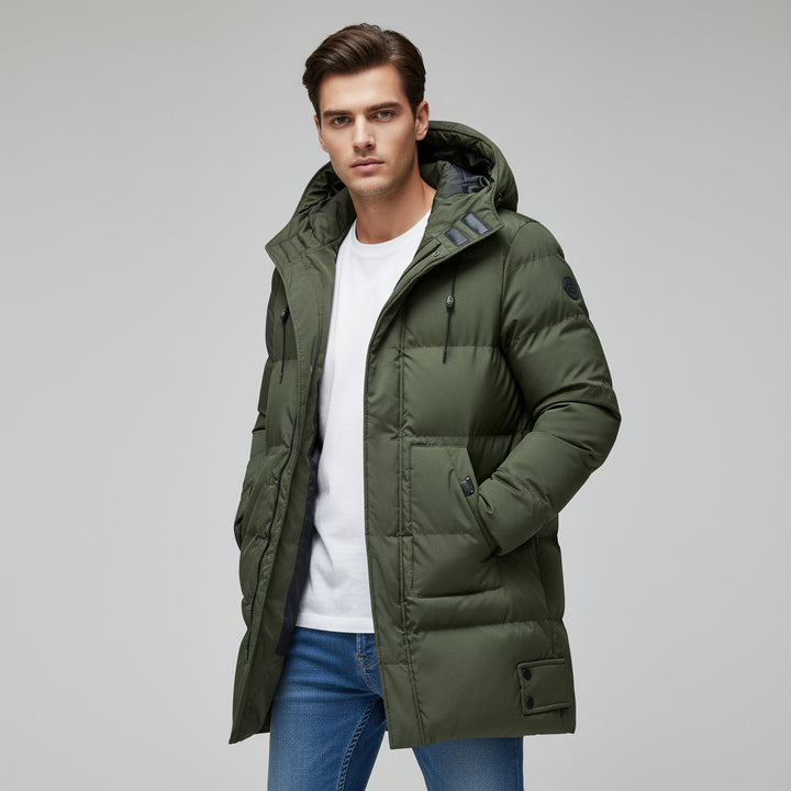 B Unique Fashions Men’s Long Puffer Winter Jacket