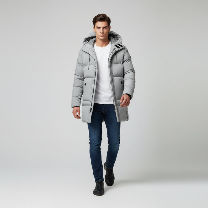 B Unique Fashions Men’s Long Puffer Winter Jacket