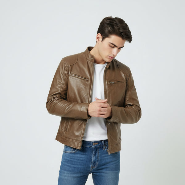 B Unique Fashions Men's PU Leather Autumn Jacket