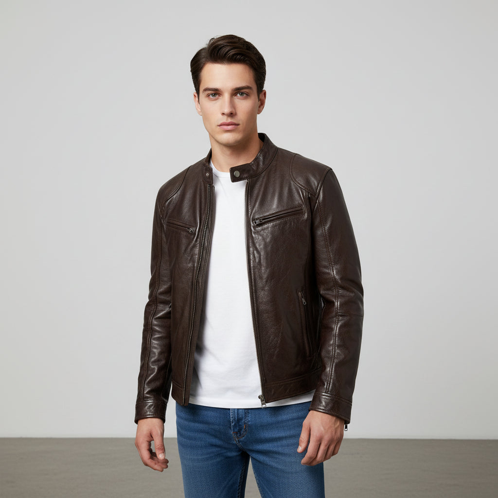 B Unique Fashions Men's PU Leather Autumn Jacket