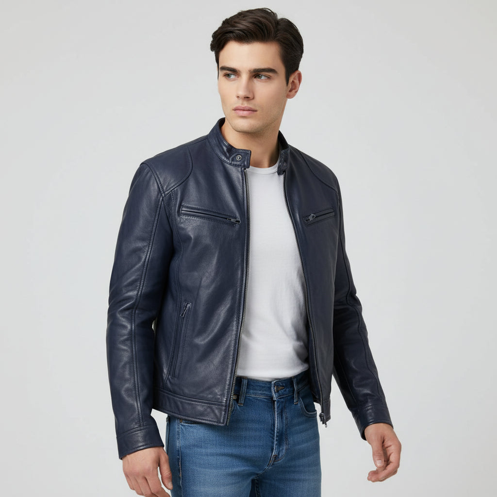 B Unique Fashions Men's PU Leather Autumn Jacket
