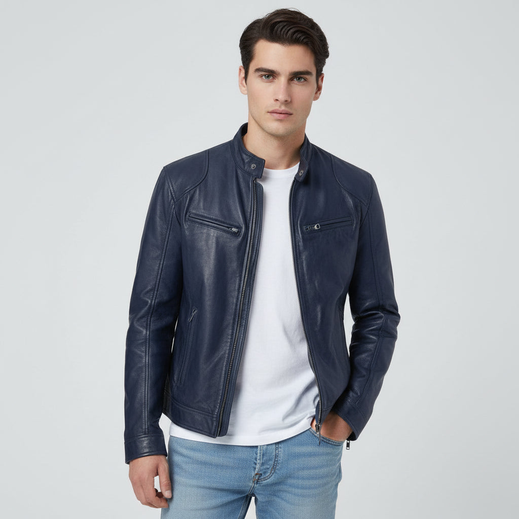 B Unique Fashions Men's PU Leather Autumn Jacket