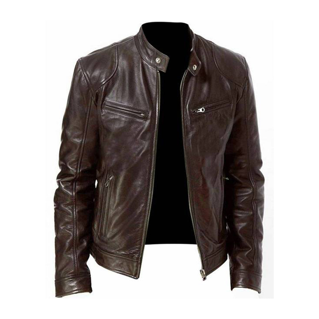 B Unique Fashions Men's PU Leather Autumn Jacket