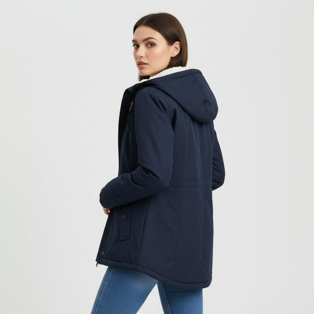 B Unique Fashions Women’s Long Waterproof Winter Coat with Hood