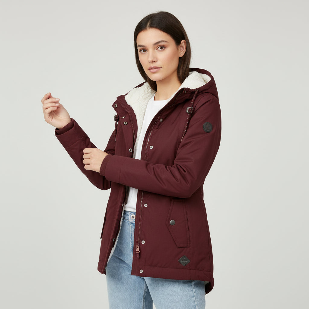 B Unique Fashions Women’s Long Waterproof Winter Coat with Hood