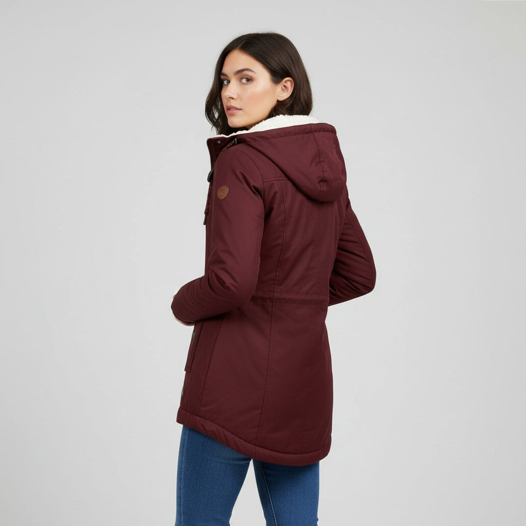 B Unique Fashions Women’s Long Waterproof Winter Coat with Hood