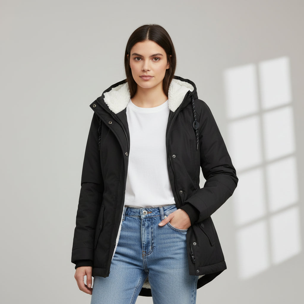 B Unique Fashions Women’s Long Waterproof Winter Coat with Hood