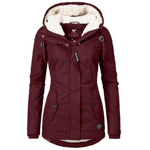 B Unique Fashions Women’s Long Waterproof Winter Coat with Hood