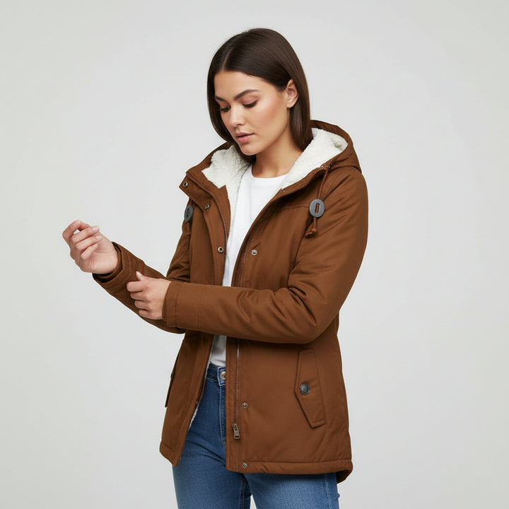 B Unique Fashions Women’s Long Waterproof Winter Coat with Hood